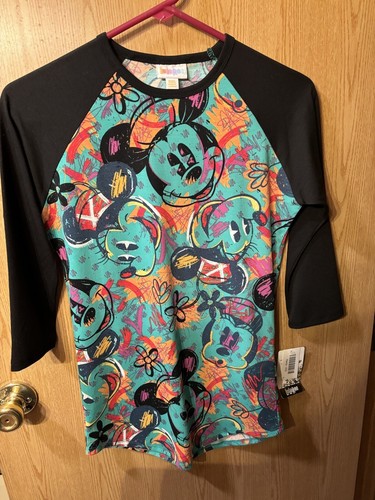 T-shirt Halloween LuLaRoe Randy Taille XXS - Noir Et Blanc Fantôme Rayé - Neuf Avec étiquette ~ Modèle Rare !