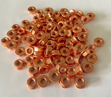 100x M8 Kupfermutter Auspuffmutter mit Bund S...