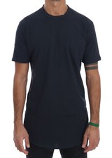 DANIELE ALESSANDRINI T-shirt Blue Cotton Crew-neck Long Model s. S RRP 110