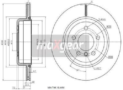 Original Maxgear Bremsscheibe 19-2783 FüR BMW-image