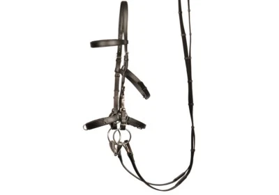 HARRY'S HORSE % Harry´s Horse Kappzaum Trense Longierzaum Leder verstellbar -Nuddelhof -NH