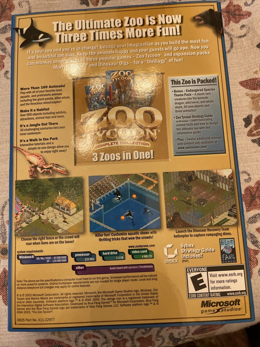 Zoo Tycoon: Complete Collection (PC, 2003) Brand New and Factory