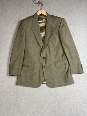 New Jos A Bank Mens Executive Superfine Wool Sport Coat Blazer Olive 44 MSRP$375