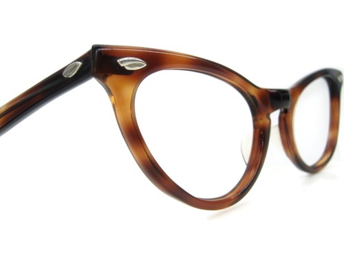 Vintage Ao Cat Eye Glasses Eyeglasses or Sunglasses Tortoise Frame 46-20 - Picture 2 of 8
