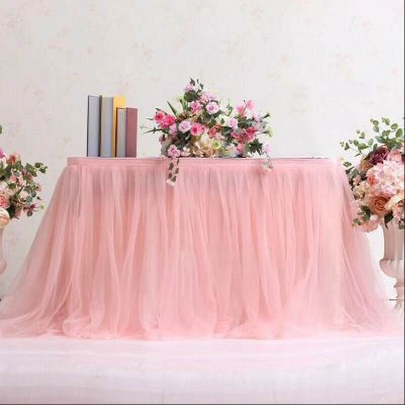 Jupe Tulle De Table Mariage Fête Anniversaire Baby Shower Décoration - Photo 1/1