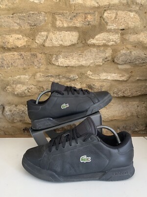 Lacoste Twin Serve Lace Up Court Men's Black Trainers - Uk Size 9 EU 43 |  eBay UK