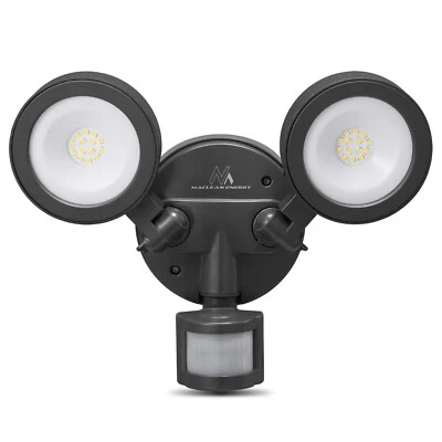MACLEAN Außen Wand Leuchte Garten Lampe mit Bewegungssensor 4000K Neutral 2x10W EEK A++