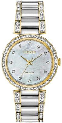 Citizen Drive Eco-Drive EM0844-58D Two Tone White MOP Dial  display picture 1