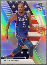 Kevin Durant 2019-20 Panini Mosaic Silver Prizm Team USA Basketball #251 Nets