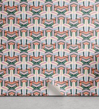 Image of Glitch Wallpaper Striped Circles Art Graphic