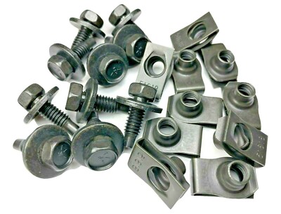 5/16 Fender Body Bolts & U-Nut Clips For Chrysler (10 Each) #1537BB