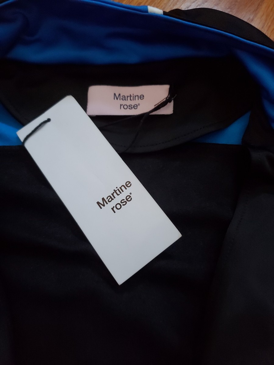 MARTINE ROSE スロカン フリント トロストリンク フティ Martine Rose Shrunken Track Jacket Black / Blue / Grey Sz