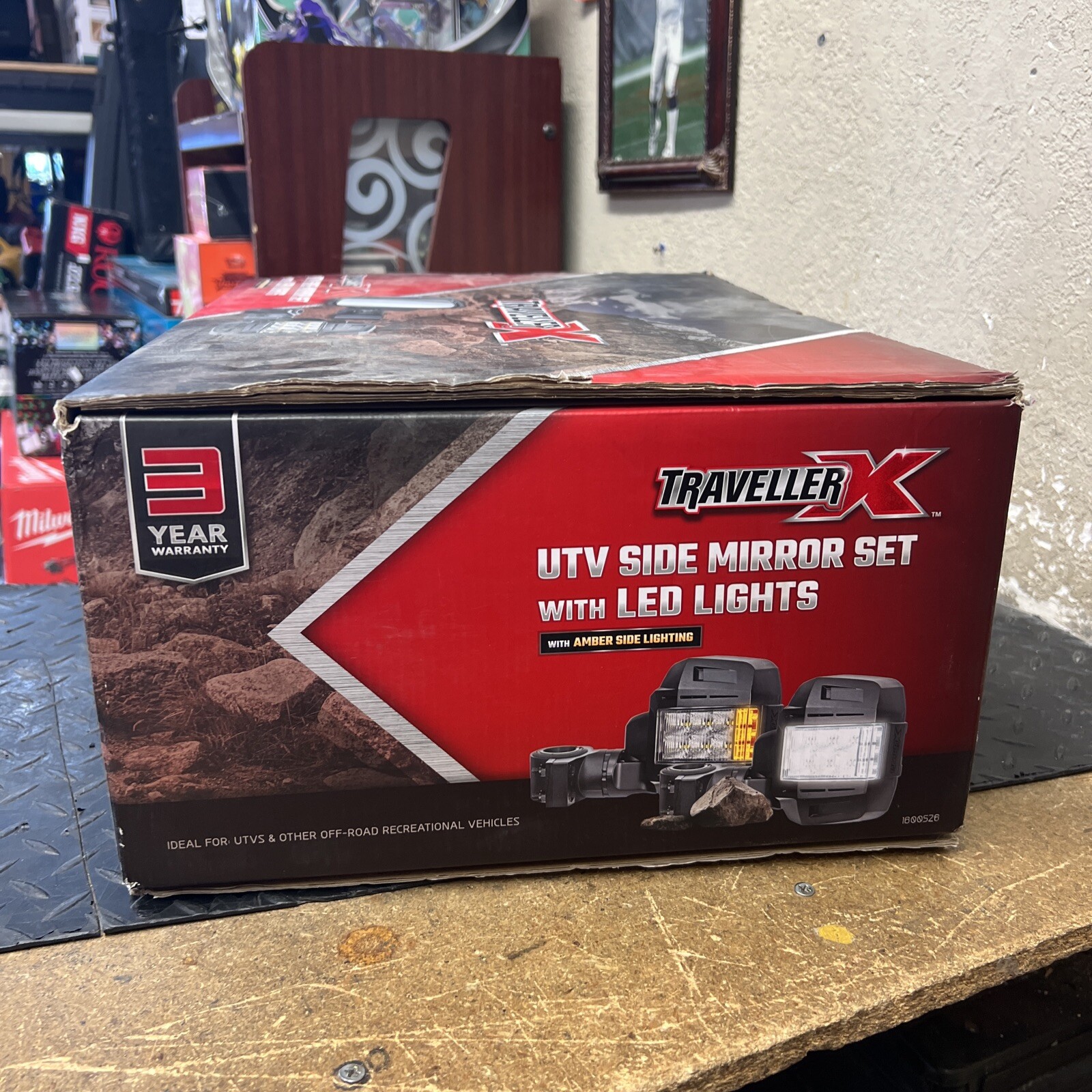 Traveller X 1600526 UTV Side Mirror Set w/ LED & Amber Side Lights 2200 Lumen eBay