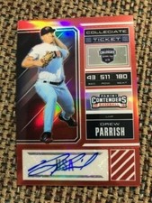 (1) DREW PARRISH 2018 USA Baseball Contenders Optic RED /100 Auto QTY Royals FSU