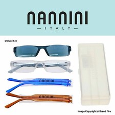 Nannini Designer Reading Glasses Sunglasses Snap Duo Set - Italian Fashion NEW