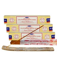 Satya White Sage Incense Sticks Satya Sai Baba Insenses 15gmx3 45 Gm Pack With