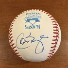 Carlos Baerga Autographed Jacobs Field Inaugural Season Baseball Cleveland