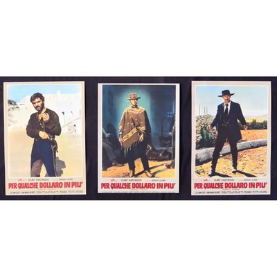 3 Poster Für Paar Dollar IN Mehr ' Clint Eastwood Van Cleff Bellarmino CAT2