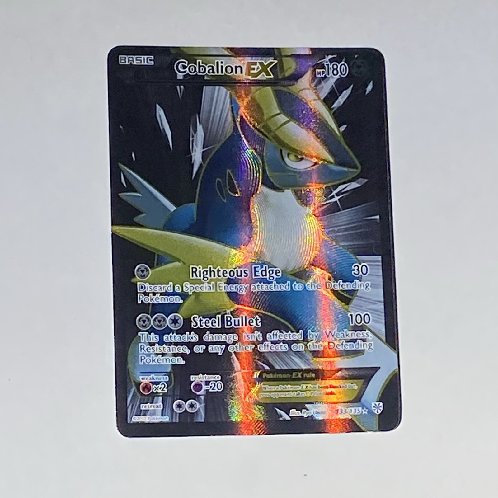 Cobalion EX (133 Full Art) Ultra Rare Plasma Storm 133/135 NM-