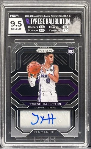 PSA2020-21 PANINI PRIZM Tyrese Haliburton #THB ROOKIE SIGNATURES AUTO RC HGA 9.5