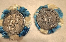 2 Vintage Immergrün Schuhplattler Verein Hat Pin, Baltimore, Maryland, German