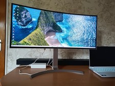 LG UltraWide 34" Curved Monitor 34UC99-W gebogener Bildschirm Silber
