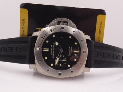 PANERAI LUMINOR SUBMERSIBLE 1950 AUTOMATIK PAM00305 BOX&PAPERS 2016 TITANIUM