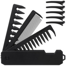 3-in-1 Haarkamm Bartkamm, lockenkamm, schuppenkamm, strähnenkamm，Reise Klappkamm
