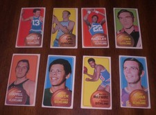 1970-71 CLEVELAND CAVALIERS TOPPS BASKETBALL PARTIAL TEAM SET - 8 CARDS
