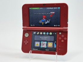 New 3DS XL Metallic Red Handheld System Bundle w/Games & Charger