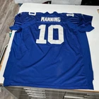 New York Giants Football Jersey Eli Manning 10 Reebok Size 54 Blue Authentic NFL