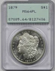 1879 $1 PCGS Rattler Holder MS 64 PL Proof Like Morgan Silver Dollar