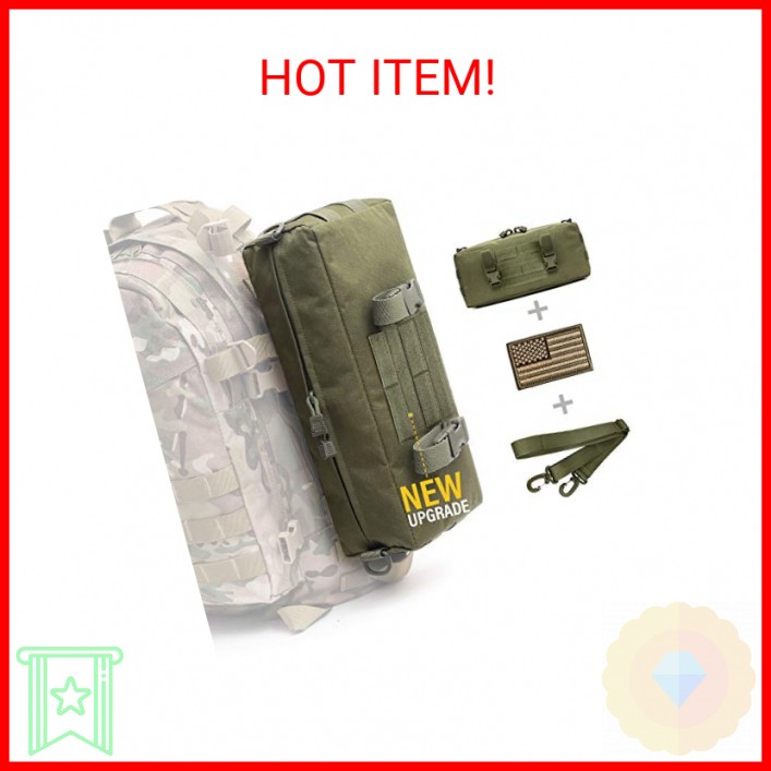 WYNEX Large Molle Pouch, Tactical Molle Bag Vertical Admin Pouch