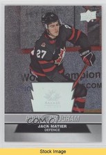 2023 Upper Deck Team Canada Juniors Patterned Foilboard Jack Matier #77 READ z6b