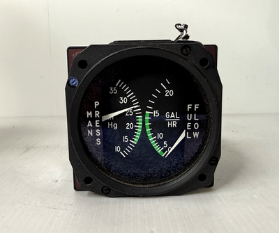 #ad Mid Continent MD180 1 Manifold Pressure Fuel Flow Indicator Cessna S3304 1 $350.00