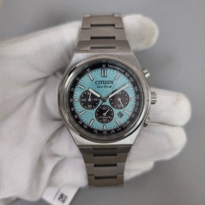 Citizen Zenshin CA4610-85M Super Titanium EcoDrive Blue Dial 42.5 mm Men's Watch