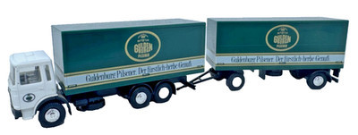 herpa H0 MAN F8 Getränkekoffer-Hängerzug  Guldenburg Pilsener  - HO H0 1:87