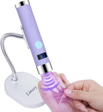 Mini UV Light for Nails with Auto Sensor  Gooseneck Stand,Portable Cordless Nai