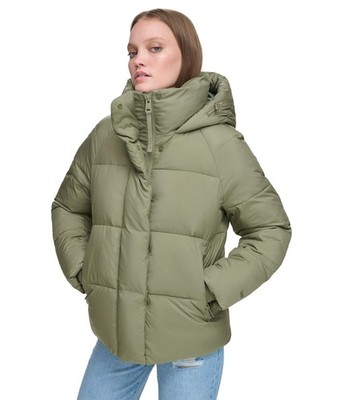 Women's Selma Hooded Puffer Jacket, Lichen Green, Large