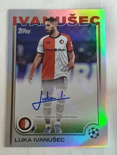 Luka Ivanusec Feyenoord Topps UEFA  2024 25 UCC Rotterdam Auto