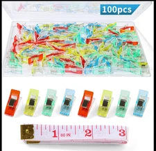 100 Pcs Sewing Clips for Fabric and Quilting,Premium Quilting Clips Assorted ...