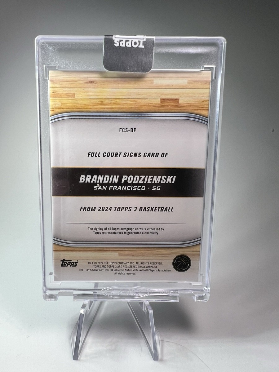 【RC】BRANDIN PODZIEMSKI auto 20シリ 2023/24 Topps 3 Brandin Podziemski Full Court Signs On Card