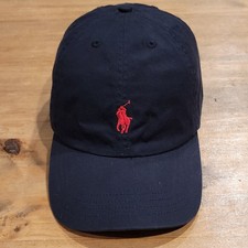 Polo Ralph Lauren Hat Black Red Pony Boys Youth Kids 8 - 20 Cotton Adjustable