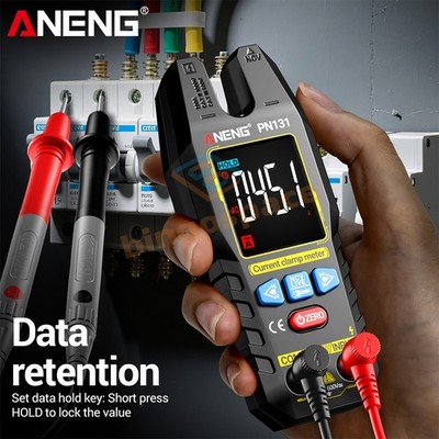 ANENG PN131 Digital Multimeter AC DC Volt Amp Ohm Hz U-Clamp Meter Auto Range