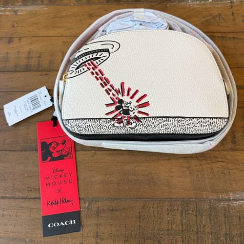 NWT Coach Disney Mickey Mouse Keith Haring Serena Satchel Bag Handbag + Dust Bag