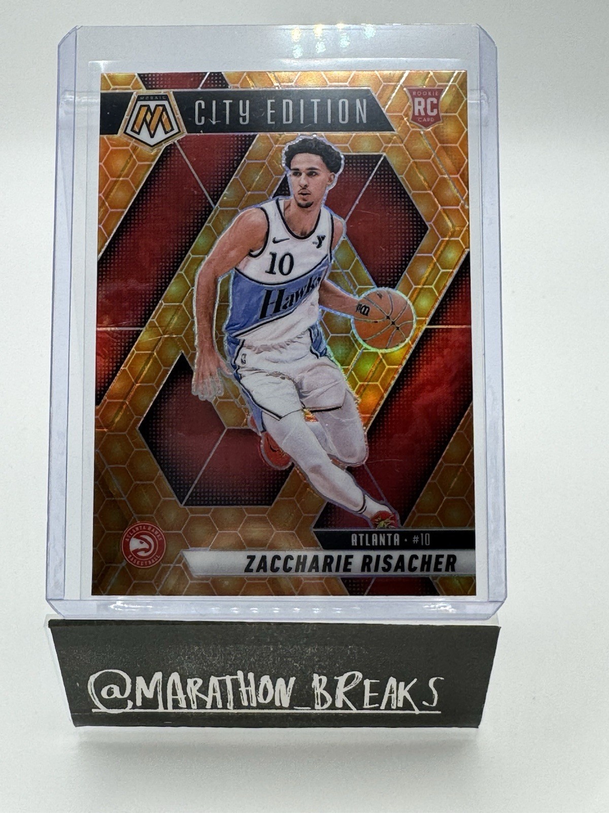 2024-25 Panini Mosaic - City Edition Zaccharie Risacher #274 Honeycomb Mosaic...