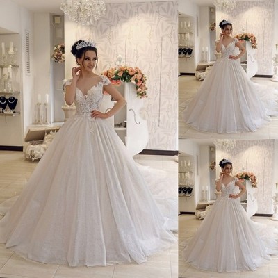 Elegant Wedding Dresses Off The Shoulder Lace Appliques White Ivory Bridal Gowns