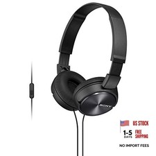 Sony MDR-ZX30AP ZX Series Wired On Ear Headphones with mic, Black 1
