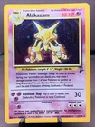 Pokemon TCG Alakazam 1/130 Base Set 2 Holo Rare VTG WOTC 2000 MP+