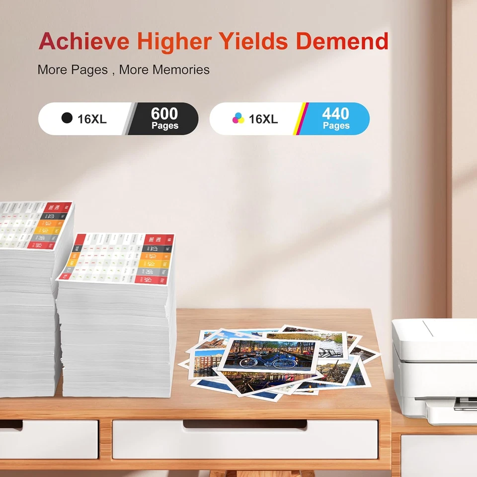 16XL Cartucce Multipack Compatibili per Epson 16 16 XL per Workforce WF-2510 WF- - Immagine 3 di 4